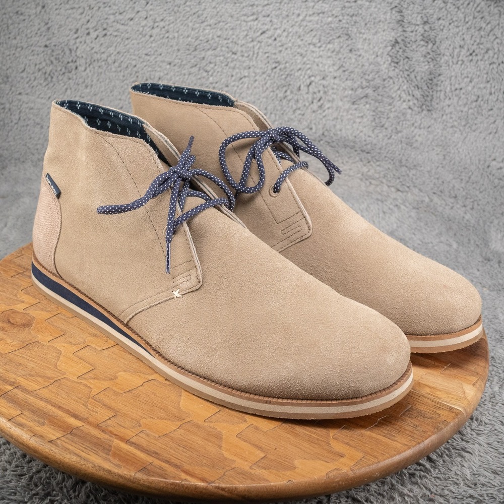 Hari Mari Adobe Desert Boots Tan‎ Beige Lace Up Suede Leather Men's size 13